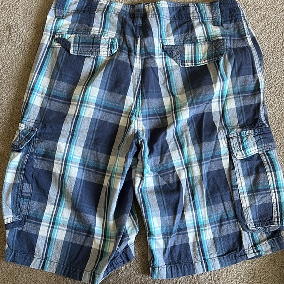 Division 55 Men’s Blue Plaid Shorts Size 34 - Picture 5 of 7